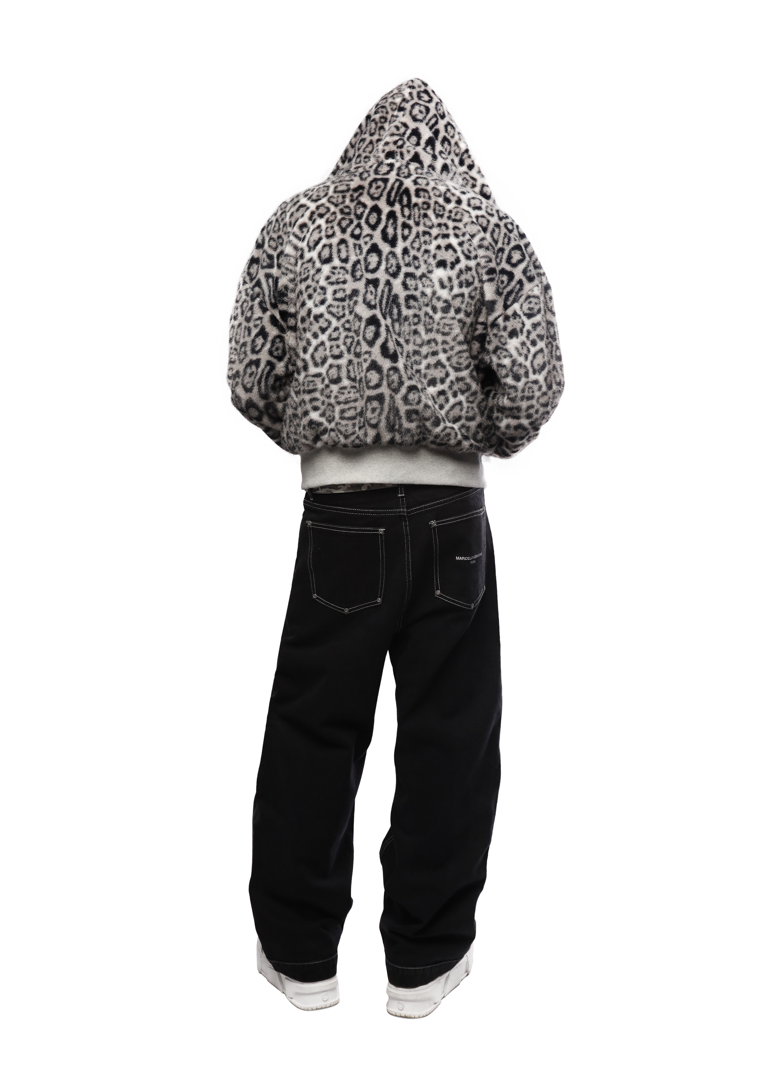 GREY/LEOPARD 2-SIDED ZIPPER