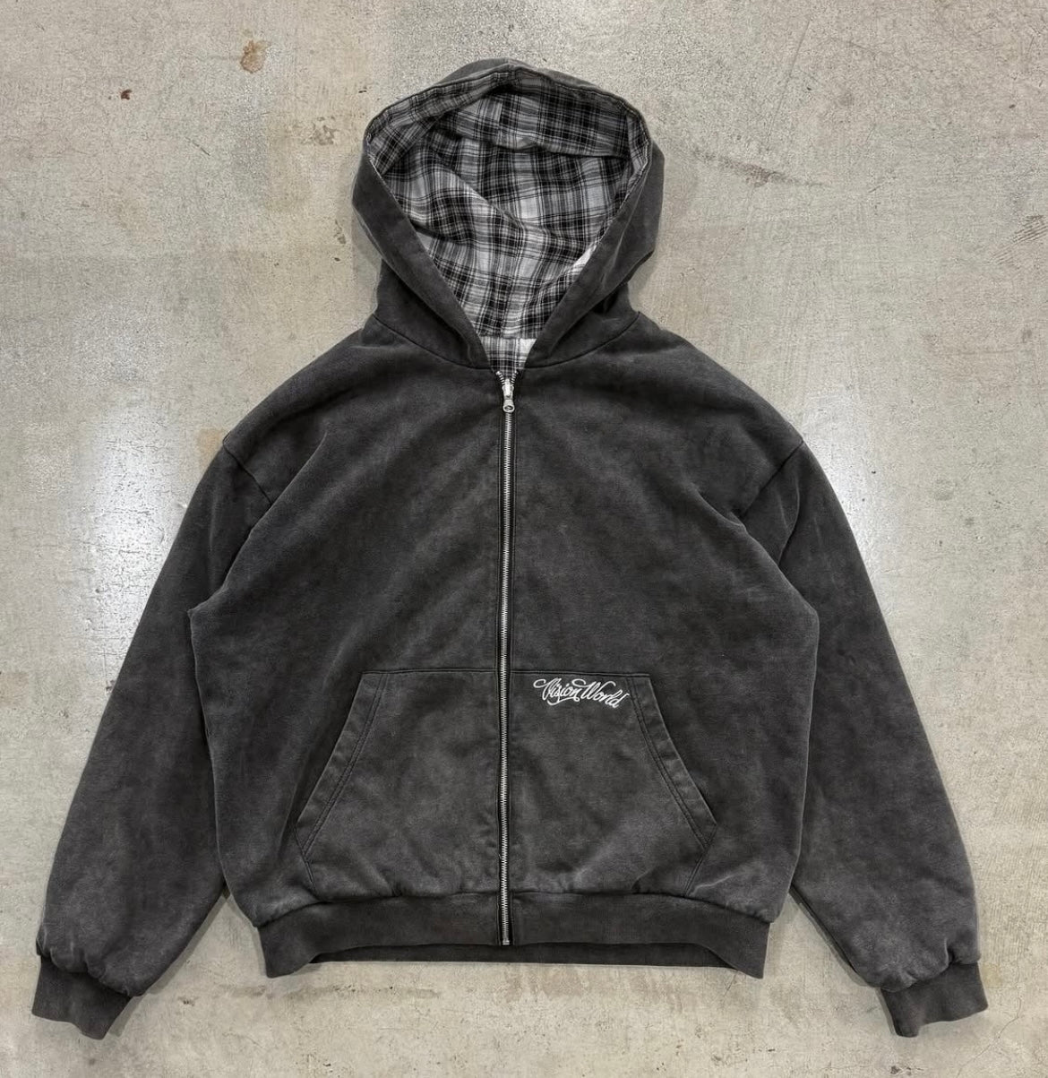 GREY/BLACK 2-SIDED ZIPPER